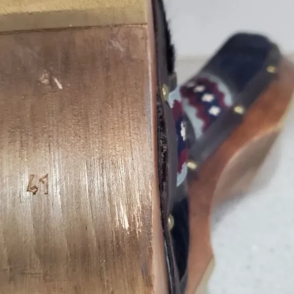 Penelope Chilvers blue clogs size 10 - Picture 4 of 10